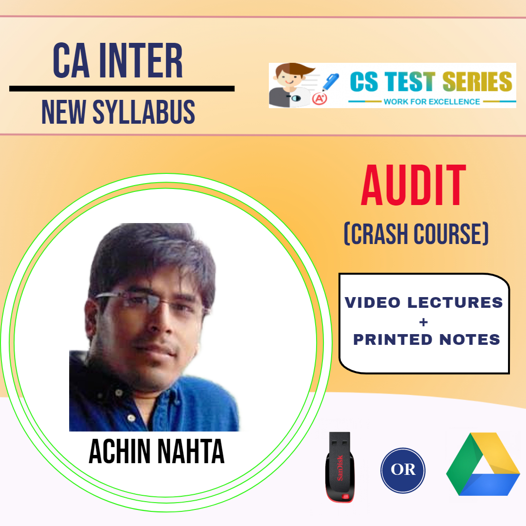 CA Inter Audit Crash Course Video Lectures by Achin Nahta (USB)